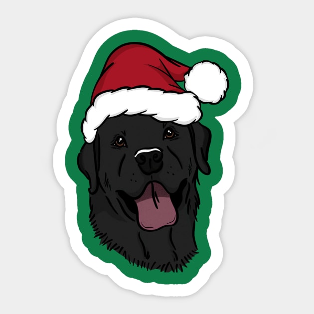 Black Lab Santa Claus Sticker by rmcbuckeye